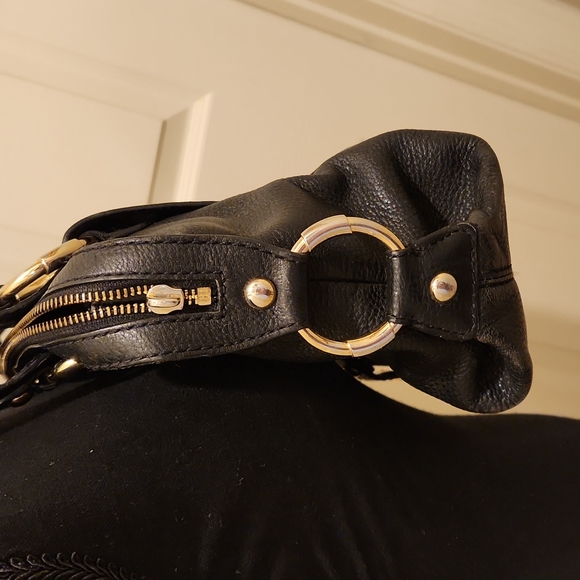 Michael Michael Kors, Black & Gold Satchel Purse - Picture 6 of 16